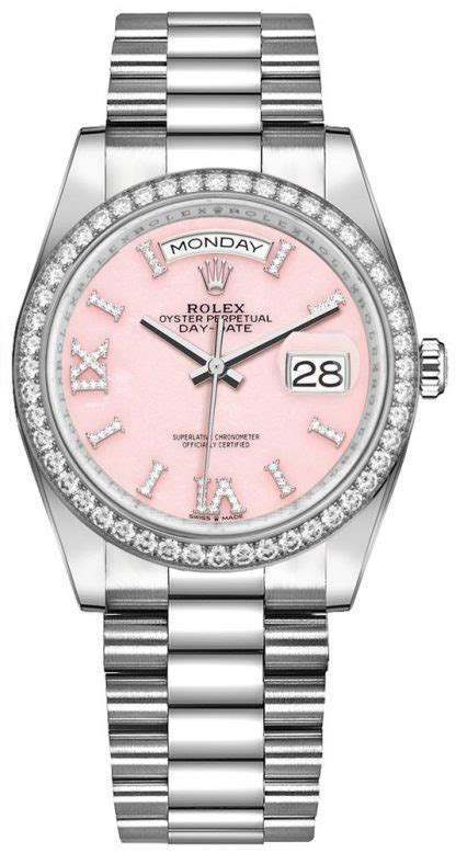 rolex donna argento rosa|oro oro bianco 36 mm donna.